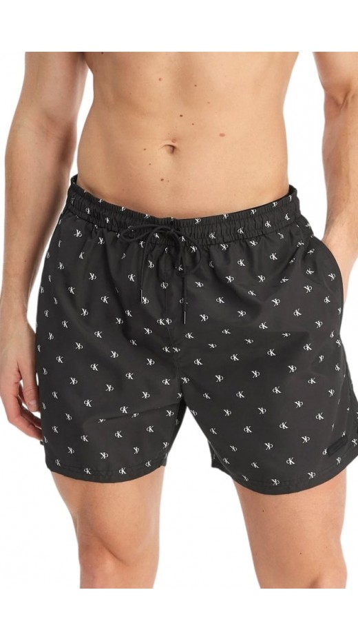 CALVIN KLEIN MEDIUM DRAWSTRING COVERED WAISTB ΜΑΓΙΟ ΑΝΔΡΙΚΟ CK BLACK