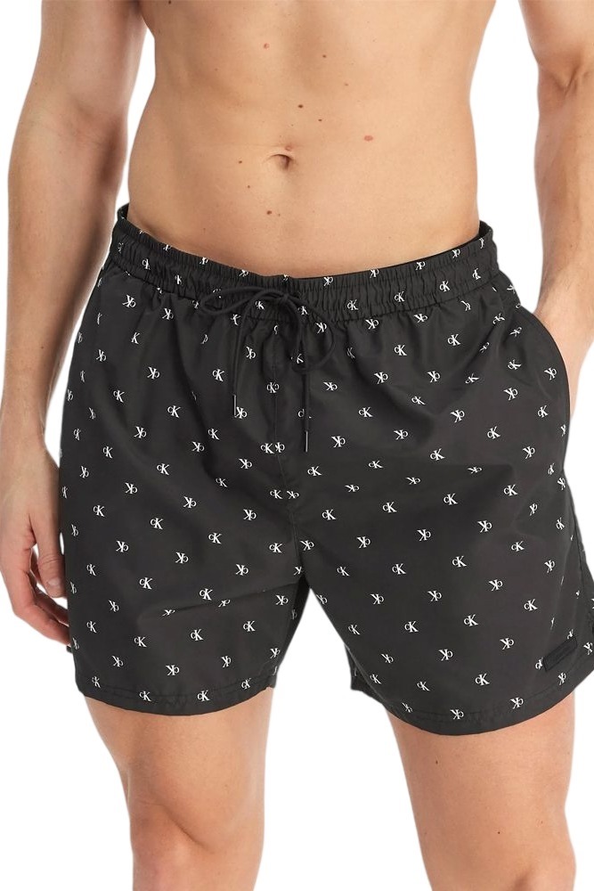 CALVIN KLEIN MEDIUM DRAWSTRING COVERED WAISTB ΜΑΓΙΟ ΑΝΔΡΙΚΟ CK BLACK