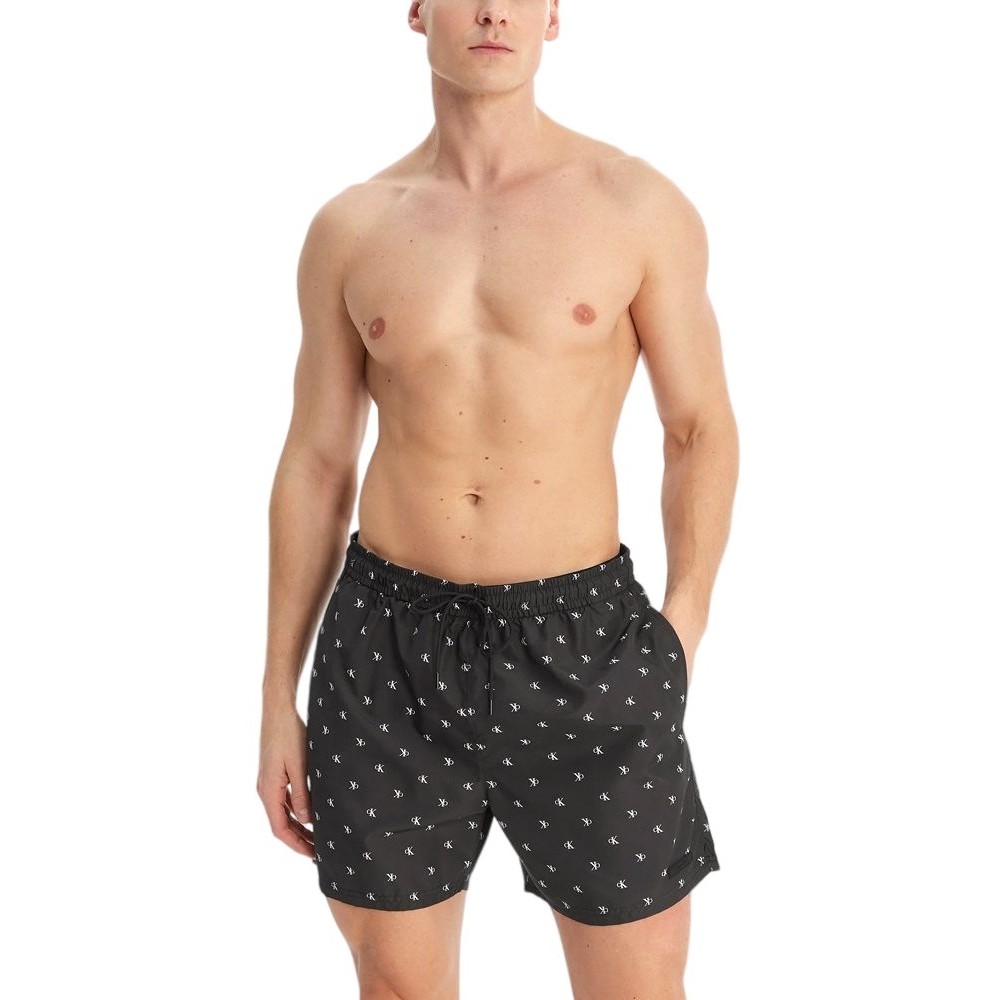 CALVIN KLEIN MEDIUM DRAWSTRING COVERED WAISTB ΜΑΓΙΟ ΑΝΔΡΙΚΟ CK BLACK