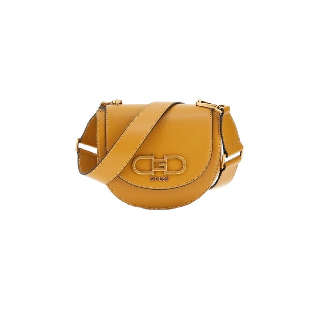 GUESS FLEET MINI SADDLE CR ΤΣΑΝΤΑ ΓΥΝΑΙΚΕΙΑ MUSTARD