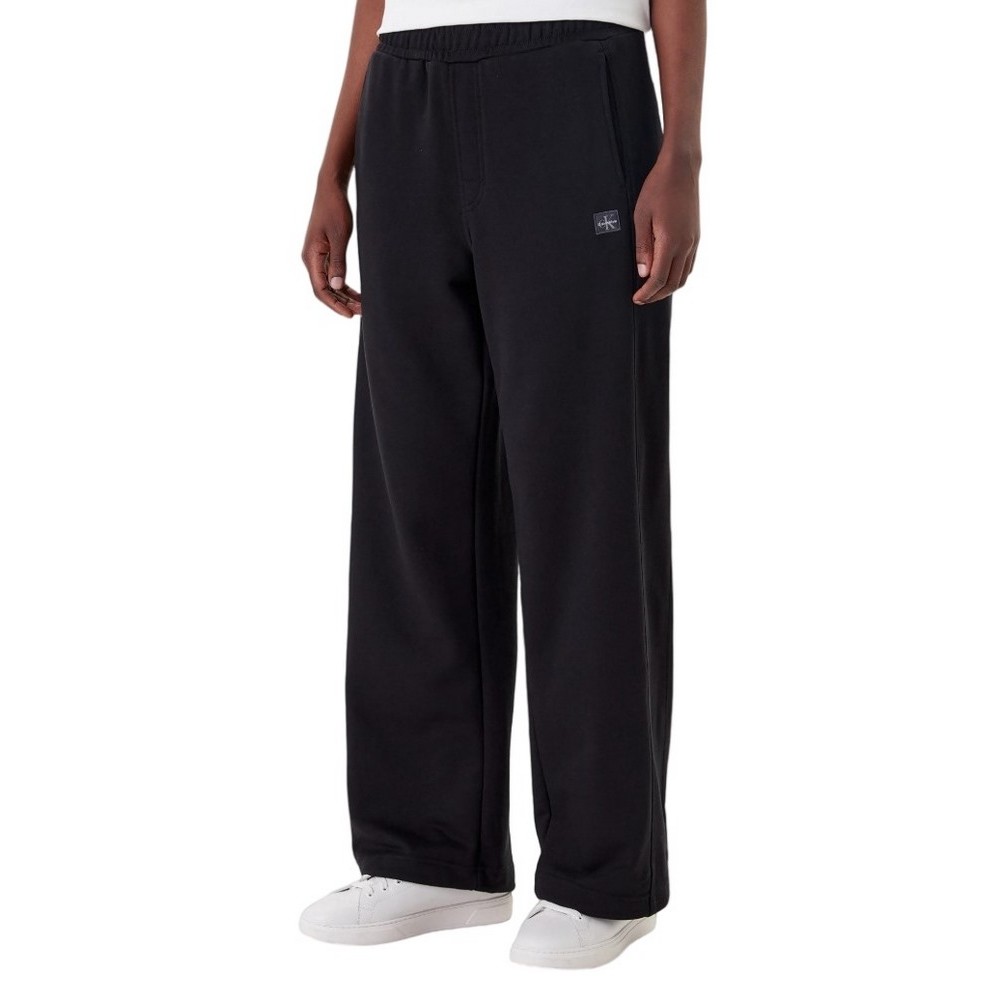 CALVIN KLEIN JEANS FRENCH TERRY BADGE LOGO PANT ΦΟΡΜΑ ΠΑΝΤΕΛΟΝΙ ΓΥΝΑΙΚΕΙΟ BLACK