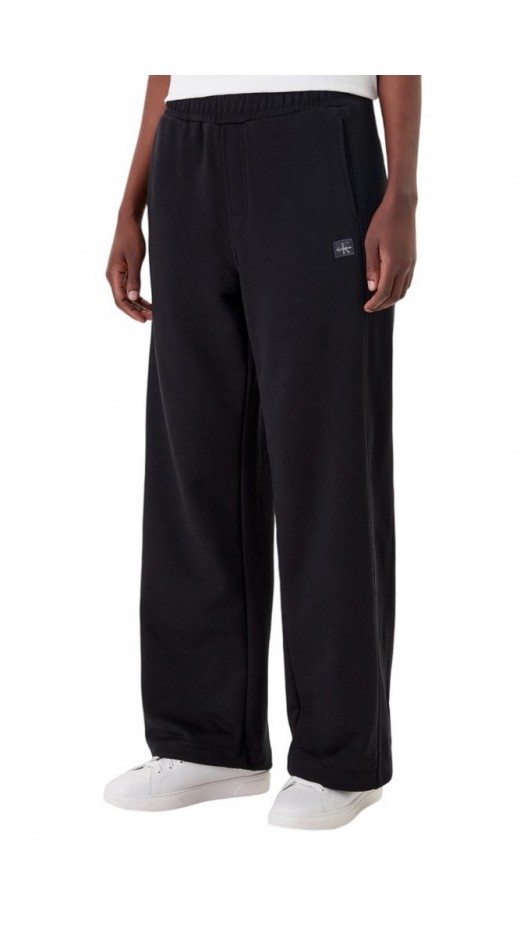 CALVIN KLEIN JEANS FRENCH TERRY BADGE LOGO PANT ΦΟΡΜΑ ΠΑΝΤΕΛΟΝΙ ΓΥΝΑΙΚΕΙΟ BLACK