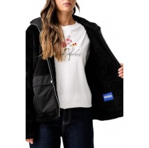 HUGO BOSS FAYLA CASUAL JACKET ΜΠΟΥΦΑΝ ΓΥΝΑΙΚΕΙΟ BLACK
