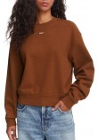 HUGO BOSS DELESSA B JERSEY SWEATSHIRT ΜΠΛΟΥΖΑ ΦΟΥΤΕΡ ΓΥΝΑΙΚΕΙΑ BROWN