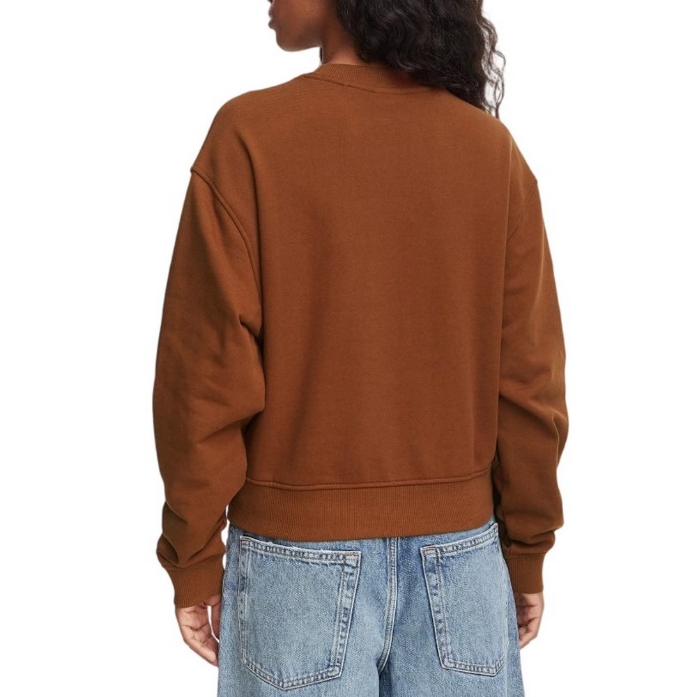 HUGO BOSS DELESSA B JERSEY SWEATSHIRT ΜΠΛΟΥΖΑ ΦΟΥΤΕΡ ΓΥΝΑΙΚΕΙΑ BROWN