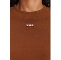 HUGO BOSS DELESSA B JERSEY SWEATSHIRT ΜΠΛΟΥΖΑ ΦΟΥΤΕΡ ΓΥΝΑΙΚΕΙΑ BROWN