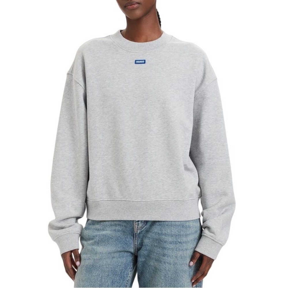 HUGO BOSS DELESSA B JERSEY SWEATSHIRT ΜΠΛΟΥΖΑ ΦΟΥΤΕΡ ΓΥΝΑΙΚΕΙΑ GREY