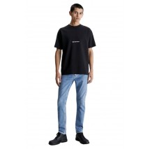 CALVIN KLEIN JEANS INSTITUTIONAL MODERN OTTOMAN TEE T-SHIRT ΑΝΔΡΙΚΟ BLACK