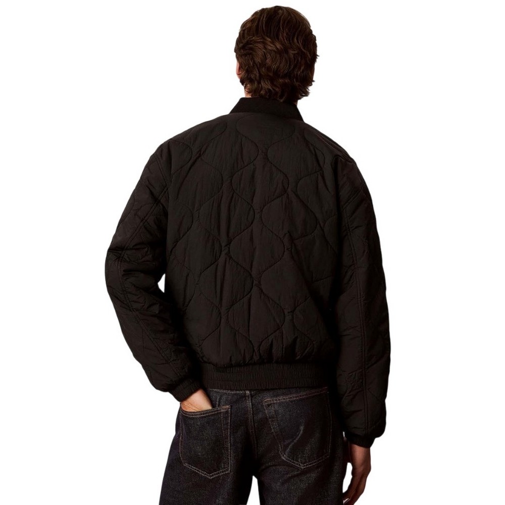 CALVIN KLEIN JEANS RLXD PADDED NYLON REVERSIBLE ΜΠΟΥΦΑΝ ΑΝΔΡΙΚΟ BLACK