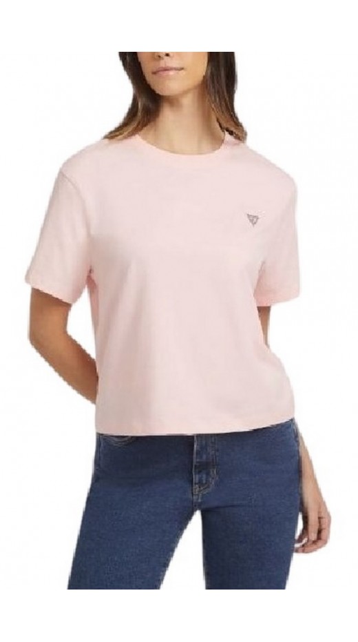 GUESS JEANS CN BOXY MINI TRIANG TEE T-SHIRT ΜΠΛΟΥΖΑ ΓΥΝΑΙΚΕΙΑ PINK