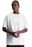 CALVIN KLEIN JEANS INSTITUTIONAL MODERN OTTOMAN TEE T-SHIRT ΑΝΔΡΙΚΟ WHITE