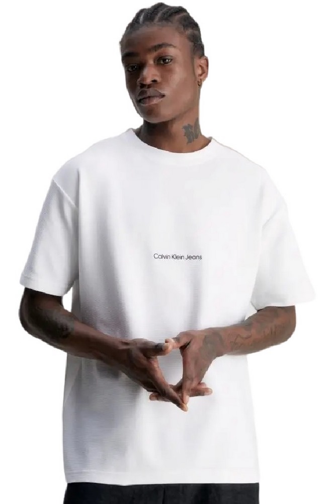 CALVIN KLEIN INSTITUTIONAL MODERN OTTOMAN TEE T-SHIRT ΑΝΔΡΙΚΟ WHITE
