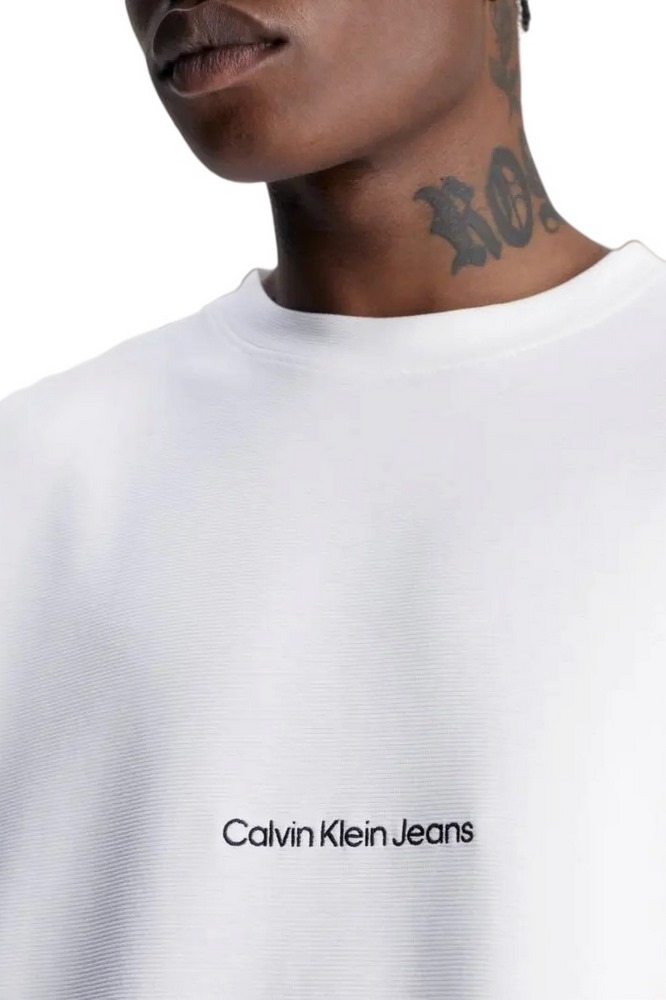 CALVIN KLEIN INSTITUTIONAL MODERN OTTOMAN TEE T-SHIRT ΑΝΔΡΙΚΟ WHITE