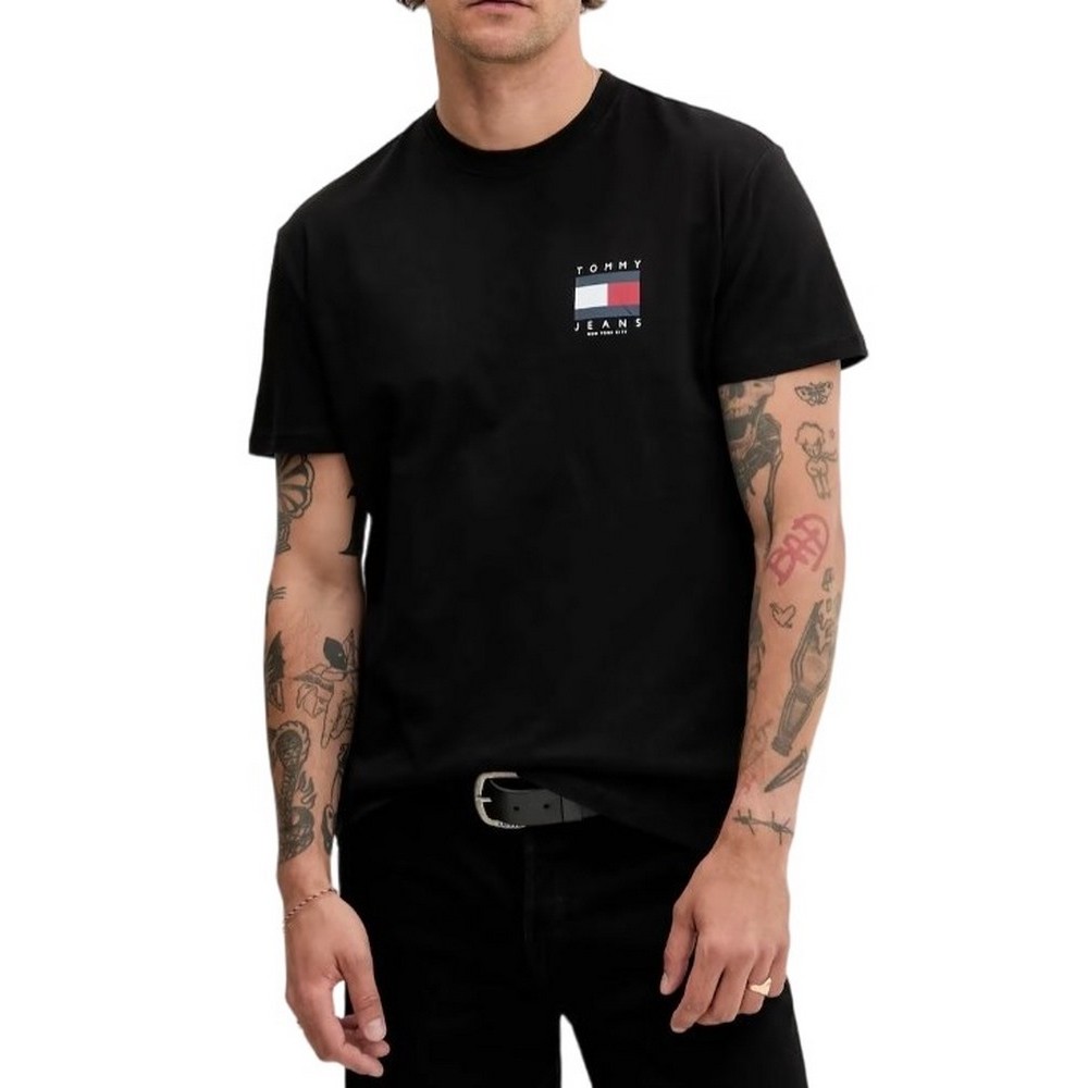 TOMMY JEANS REG FLAG GRAPH BCKPRNT T-SHIRT ΜΠΛΟΥΖΑ ΑΝΔΡΙΚΗ BLACK