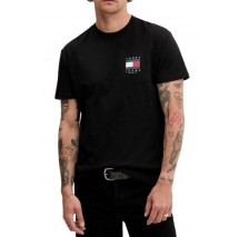 TOMMY JEANS REG FLAG GRAPH BCKPRNT T-SHIRT ΜΠΛΟΥΖΑ ΑΝΔΡΙΚΗ BLACK