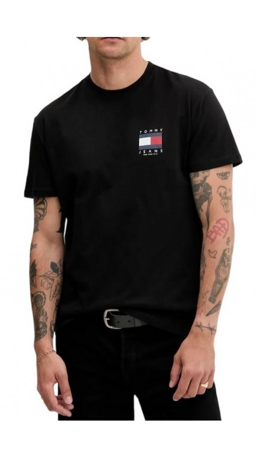 TOMMY JEANS REG FLAG GRAPH BCKPRNT T-SHIRT ΜΠΛΟΥΖΑ ΑΝΔΡΙΚΗ BLACK