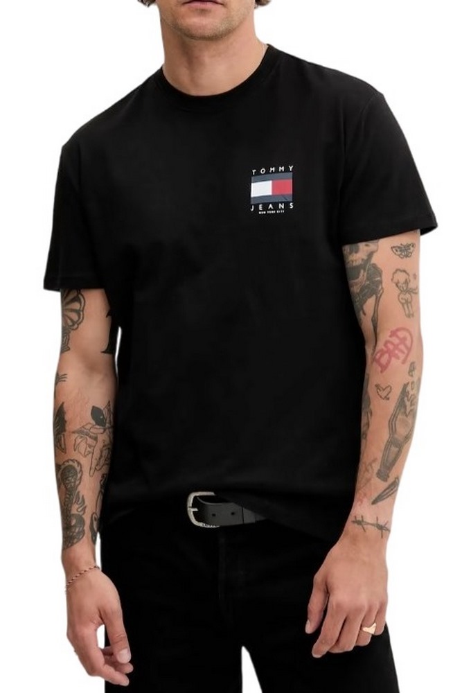 TOMMY JEANS REG FLAG GRAPH BCKPRNT T-SHIRT ΜΠΛΟΥΖΑ ΑΝΔΡΙΚΗ BLACK