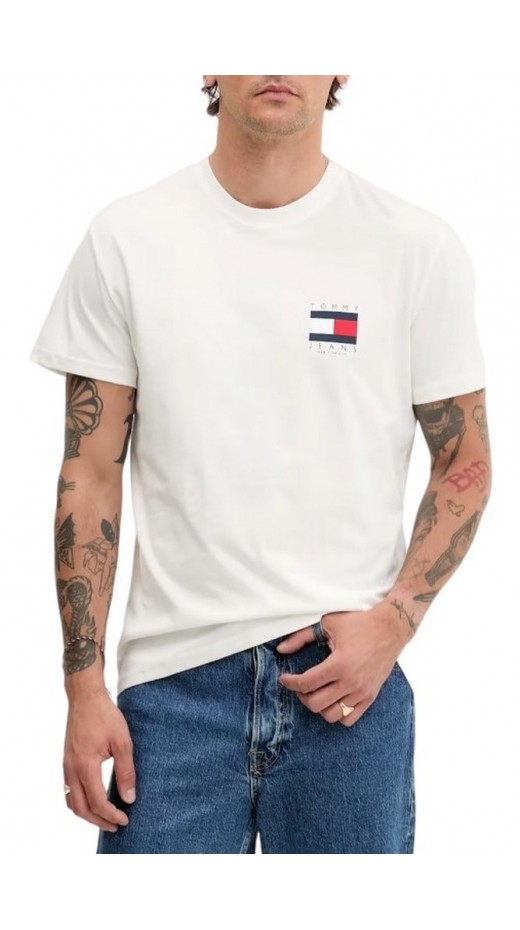 TOMMY JEANS REG FLAG GRAPH BCKPRNT T-SHIRT ΜΠΛΟΥΖΑ ΑΝΔΡΙΚΗ OFF WHITE