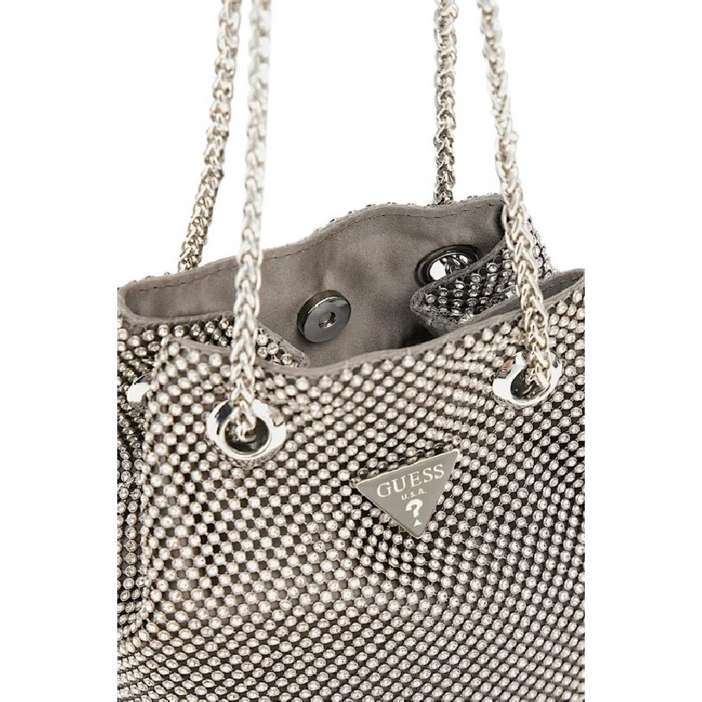 GUESS ZALINA POUCH ΤΣΑΝΤΑ ΓΥΝΑΙΚΕΙΑ SILVER