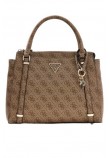GUESS ECO ERICA 2 COMP SATCHEL ΤΣΑΝΤΑ ΓΥΝΑΙΚΕΙΑ LATTE