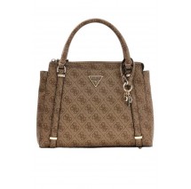 GUESS ECO ERICA 2 COMP SATCHEL ΤΣΑΝΤΑ ΓΥΝΑΙΚΕΙΑ LATTE
