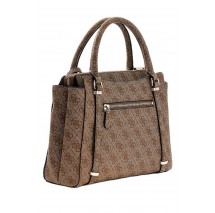 GUESS ECO ERICA 2 COMP SATCHEL ΤΣΑΝΤΑ ΓΥΝΑΙΚΕΙΑ LATTE