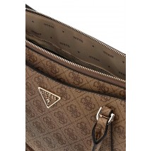 GUESS ECO ERICA 2 COMP SATCHEL ΤΣΑΝΤΑ ΓΥΝΑΙΚΕΙΑ LATTE