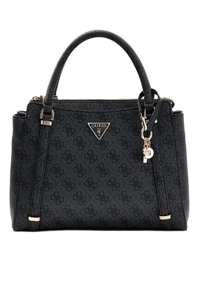 GUESS ECO ERICA 2 COMP SATCHEL ΤΣΑΝΤΑ ΓΥΝΑΙΚΕΙΑ GREY