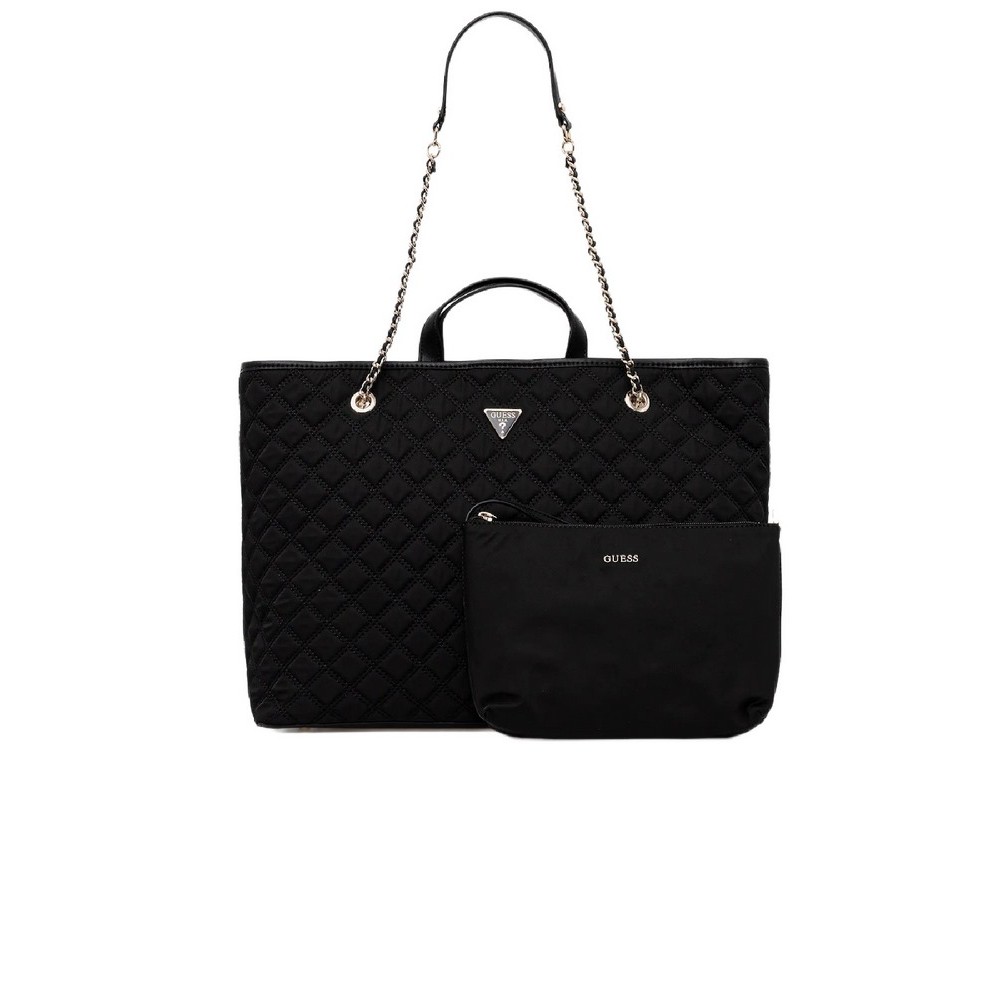 GUESS GIULLY II LARGE 2 IN 1 TOTE ΤΣΑΝΤΑ ΓΥΝΑΙΚΕΙΑ BLACK