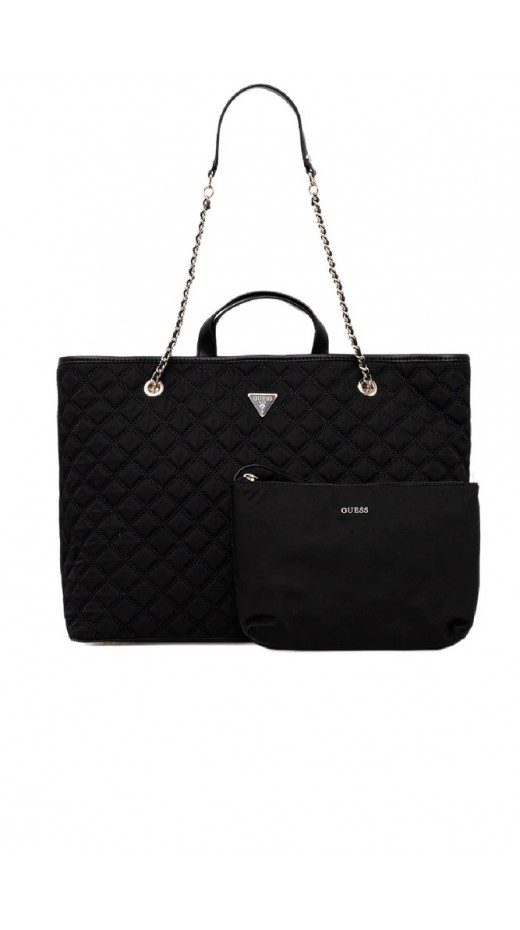 GUESS GIULLY II LARGE 2 IN 1 TOTE ΤΣΑΝΤΑ ΓΥΝΑΙΚΕΙΑ BLACK
