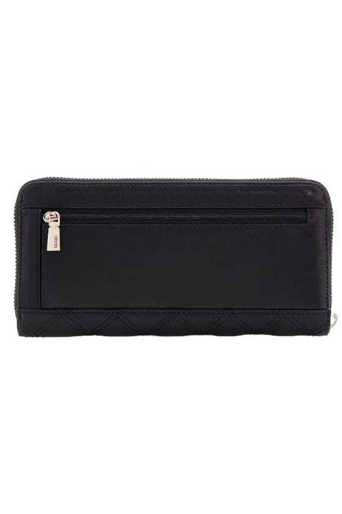 GUESS GIULLY II SLG LARGE ZIP AROUND ΠΟΡΤΟΦΟΛΙ ΓΥΝΑΙΚΕΙΟ BLACK