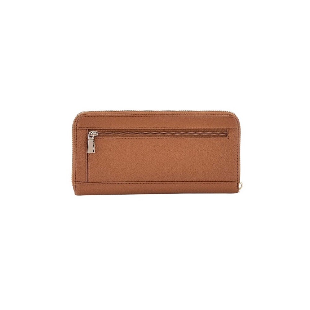 GUESS LAUREL SLG LARGE ZIP AROUND ΠΟΡΤΟΦΟΛΙ ΓΥΝΑΙΚΕΙΟ COGNAC