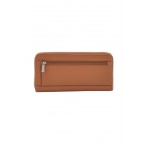 GUESS LAUREL SLG LARGE ZIP AROUND ΠΟΡΤΟΦΟΛΙ ΓΥΝΑΙΚΕΙΟ COGNAC