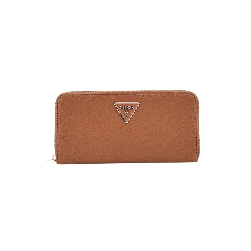 GUESS LAUREL SLG LARGE ZIP AROUND ΠΟΡΤΟΦΟΛΙ ΓΥΝΑΙΚΕΙΟ COGNAC