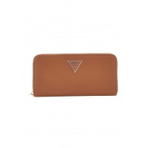GUESS LAUREL SLG LARGE ZIP AROUND ΠΟΡΤΟΦΟΛΙ ΓΥΝΑΙΚΕΙΟ COGNAC