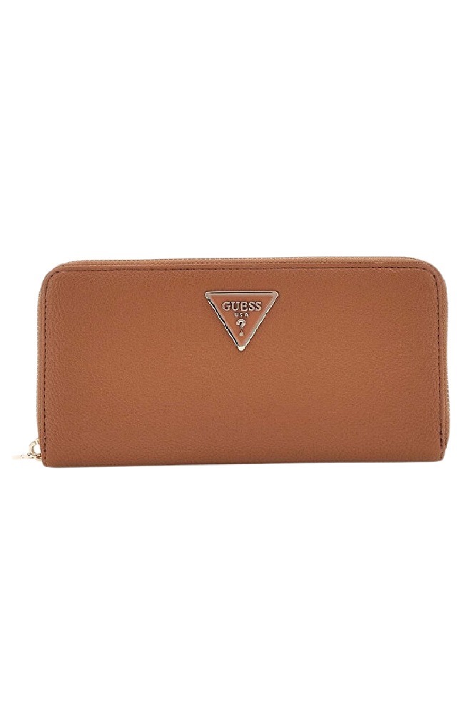 GUESS LAUREL SLG LARGE ZIP AROUND ΠΟΡΤΟΦΟΛΙ ΓΥΝΑΙΚΕΙΟ COGNAC