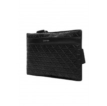 CALVIN KLEIN EMBLEM AOP EMBOSS SQUARE SLING ΤΣΑΝΤΑ ΑΝΔΡΙΚΗ BLACK