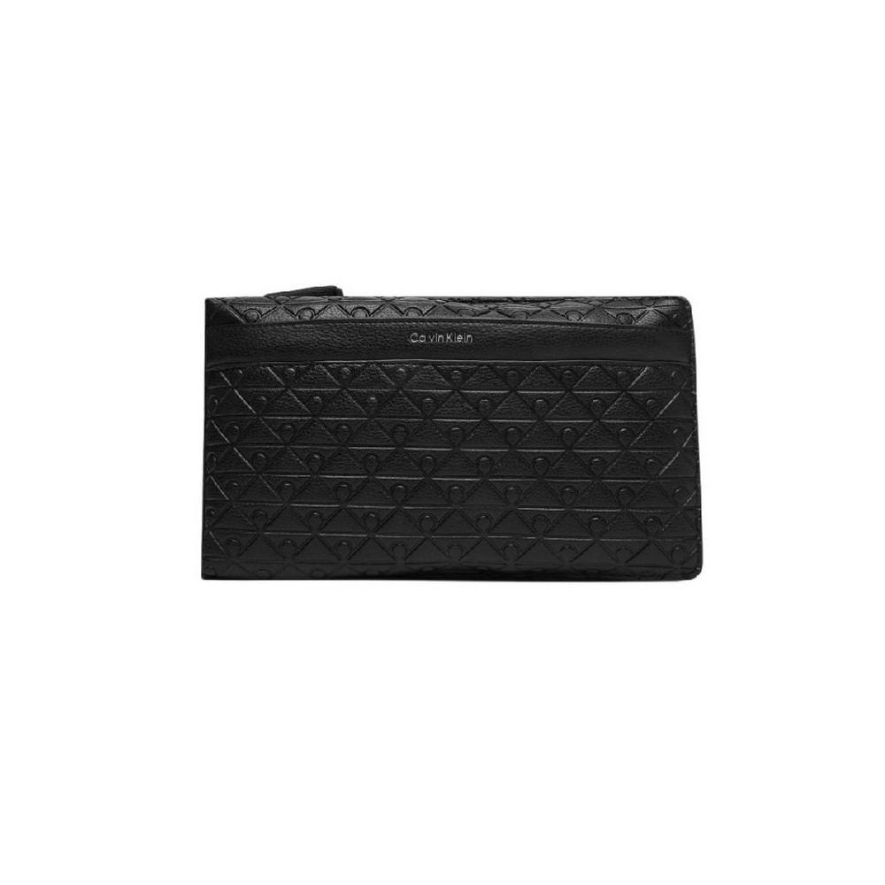 CALVIN KLEIN EMBLEM AOP EMBOSS SQUARE SLING ΤΣΑΝΤΑ ΑΝΔΡΙΚΗ BLACK