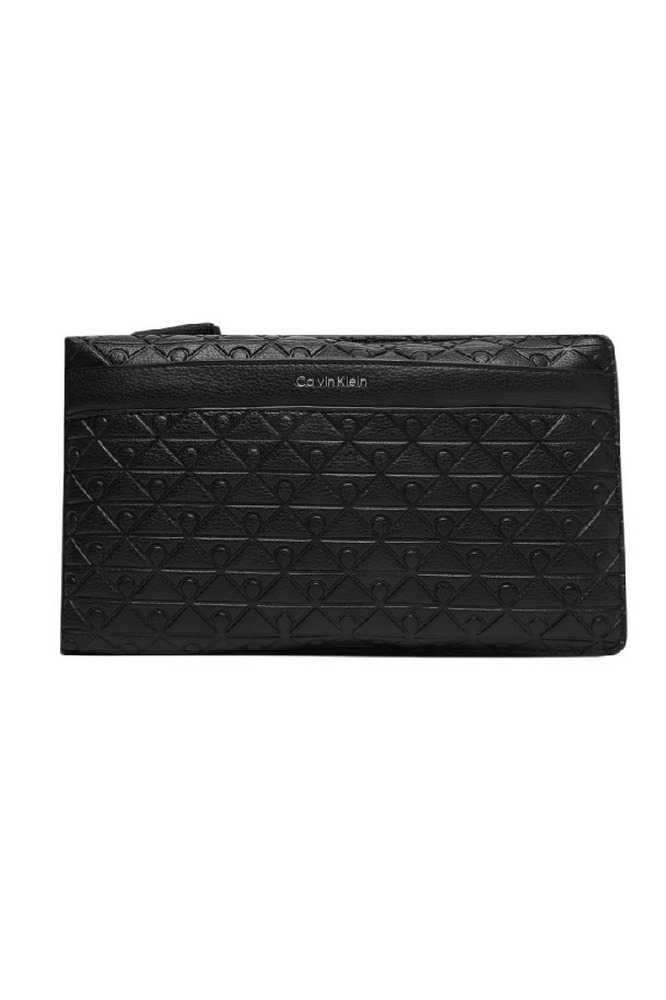 CALVIN KLEIN EMBLEM AOP EMBOSS SQUARE SLING ΤΣΑΝΤΑ ΑΝΔΡΙΚΗ BLACK