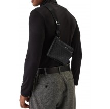 CALVIN KLEIN EMBLEM AOP EMBOSS SQUARE SLING ΤΣΑΝΤΑ ΑΝΔΡΙΚΗ BLACK