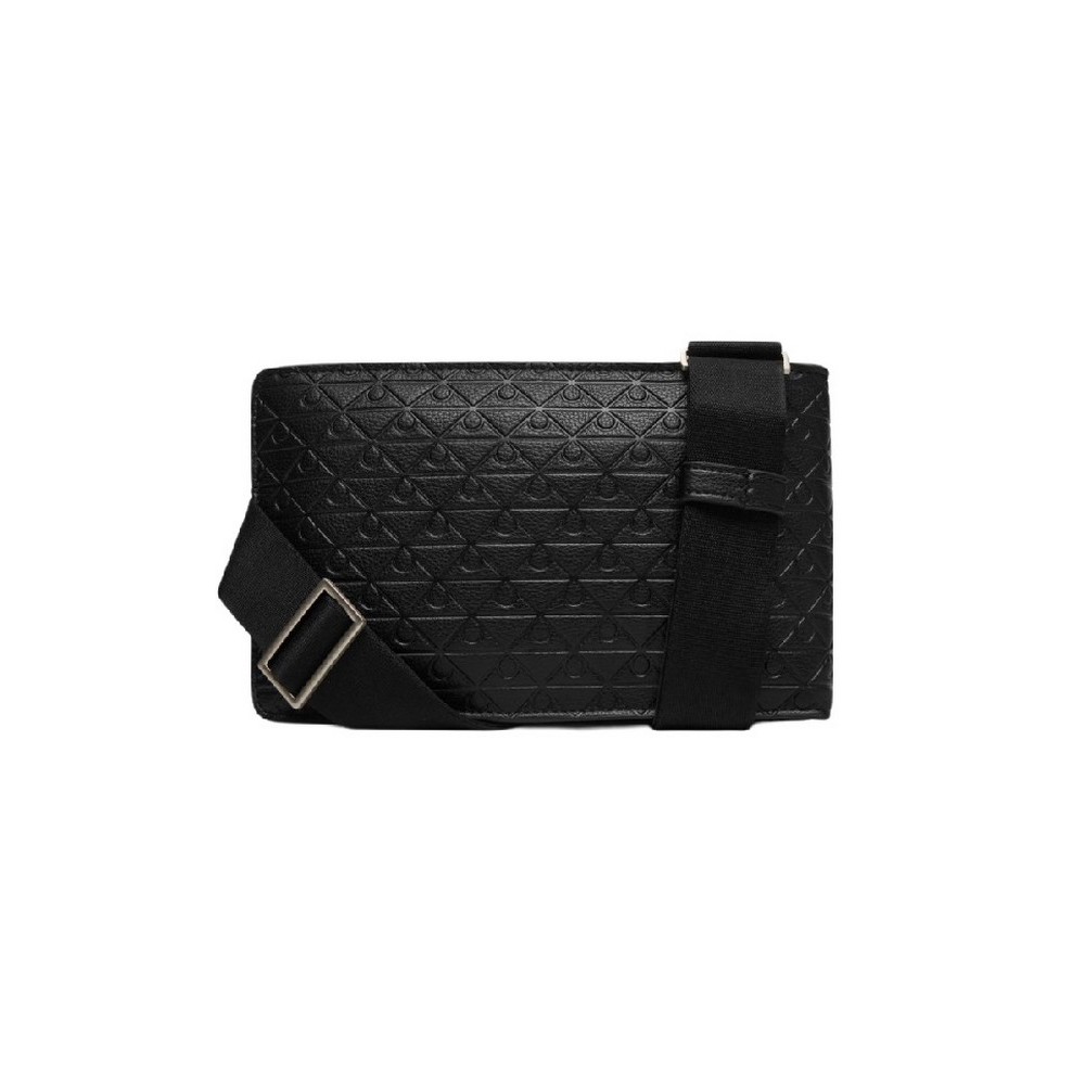 CALVIN KLEIN EMBLEM AOP EMBOSS SQUARE SLING ΤΣΑΝΤΑ ΑΝΔΡΙΚΗ BLACK