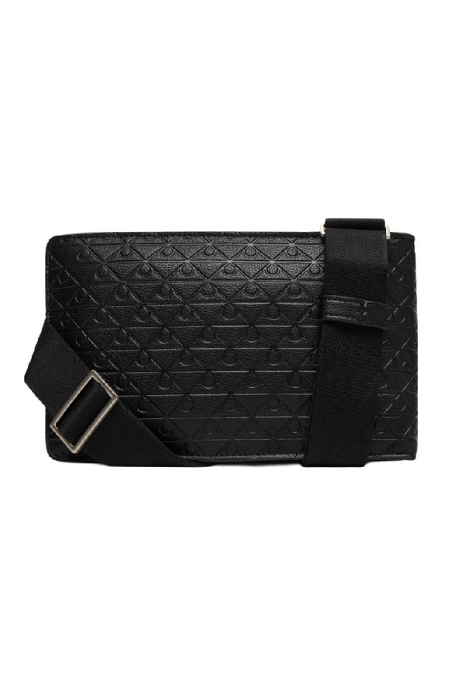 CALVIN KLEIN EMBLEM AOP EMBOSS SQUARE SLING ΤΣΑΝΤΑ ΑΝΔΡΙΚΗ BLACK