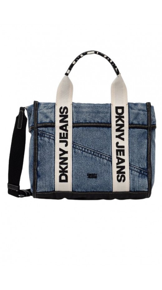 DKNY BARRETT TOTE HANDBAG R61ADP70 ΤΣΑΝΤΑ ΓΥΝΑΙΚΕΙΑ BLUΕ DENIM