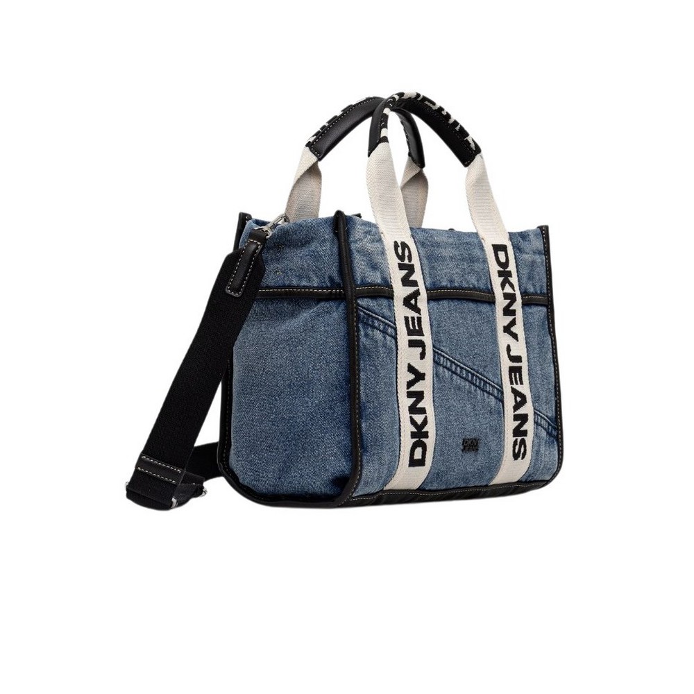 DKNY BARRETT TOTE HANDBAG R61ADP70 ΤΣΑΝΤΑ ΓΥΝΑΙΚΕΙΑ BLUΕ DENIM