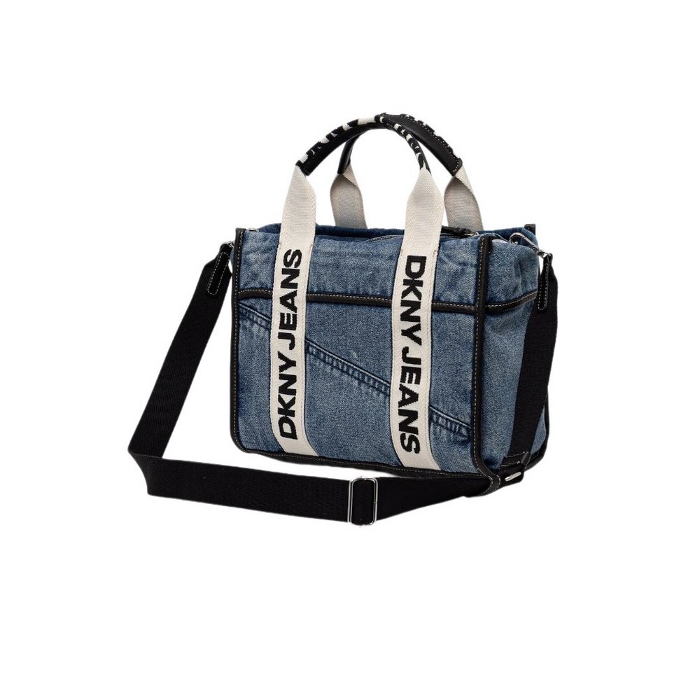 DKNY BARRETT TOTE HANDBAG R61ADP70 ΤΣΑΝΤΑ ΓΥΝΑΙΚΕΙΑ BLUΕ DENIM