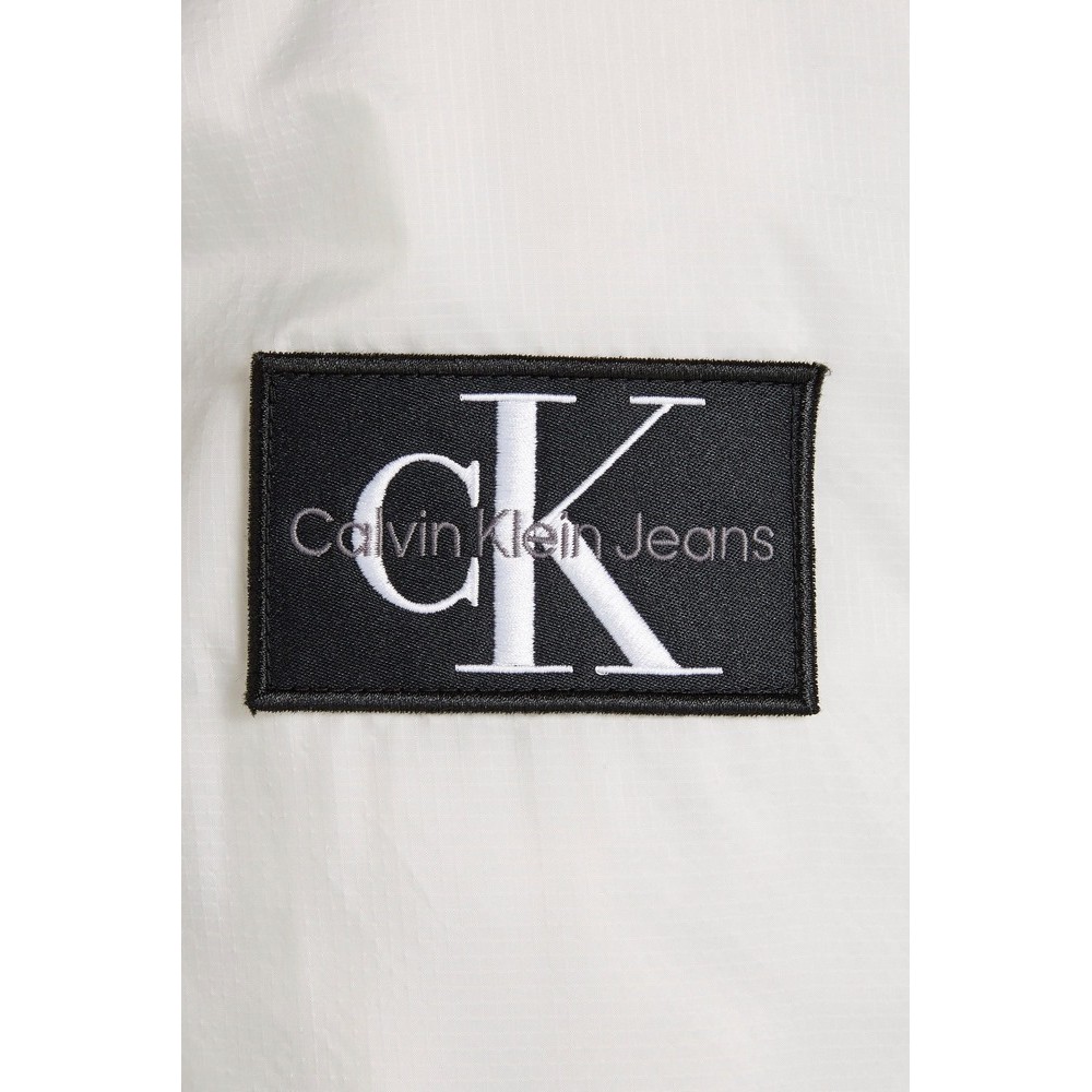 CALVIN KLEIN JEANS TRIM WINDBREAKED JACKET ΜΠΟΥΦΑΝ ΑΝΔΡΙΚΟ ECRU