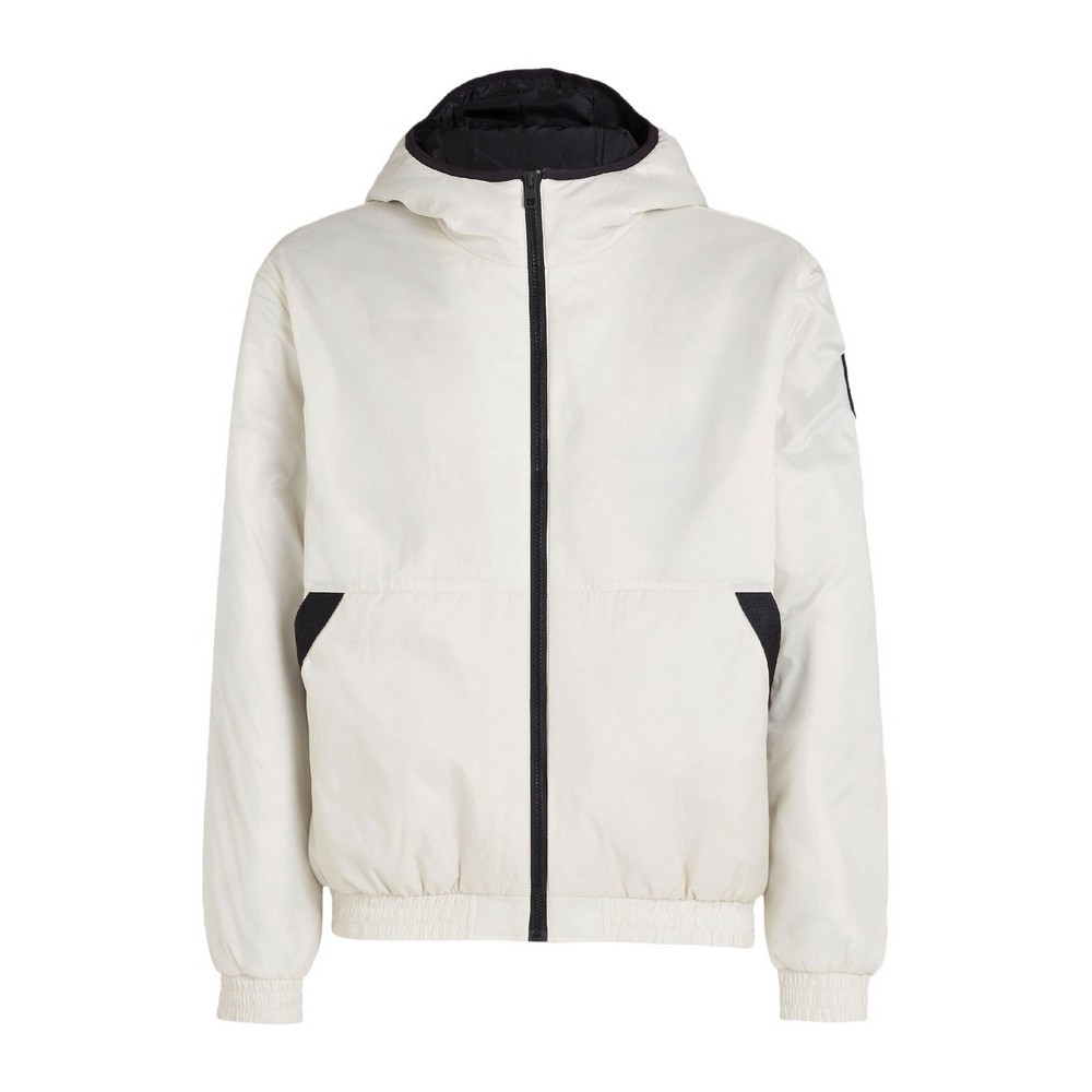 CALVIN KLEIN JEANS TRIM WINDBREAKED JACKET ΜΠΟΥΦΑΝ ΑΝΔΡΙΚΟ ECRU