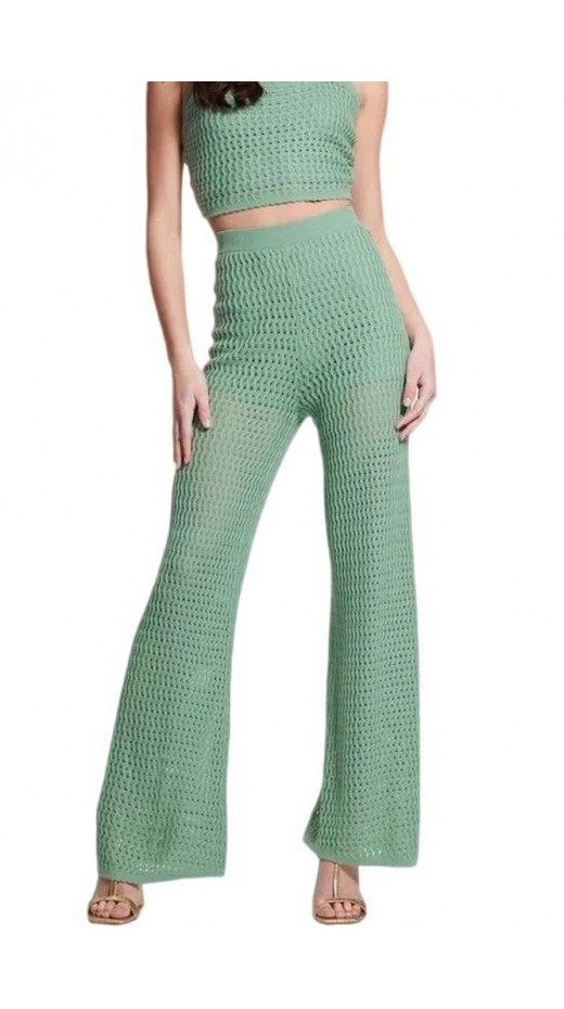 GUESS YASMINA WIDE LEG SWTR PANT ΠΑΝΤΕΛΟΝΙ ΓΥΝΑΙΚΕΙΟ GREEN