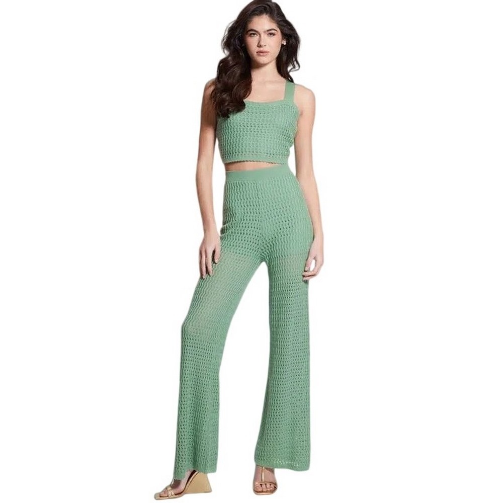 GUESS YASMINA WIDE LEG SWTR PANT ΠΑΝΤΕΛΟΝΙ ΓΥΝΑΙΚΕΙΟ GREEN