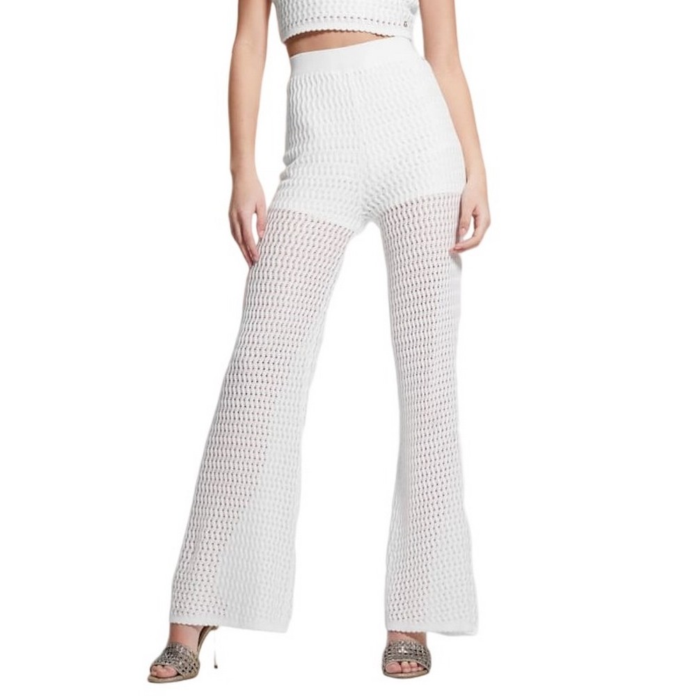 GUESS YASMINA WIDE LEG SWTR PANT ΠΑΝΤΕΛΟΝΙ ΓΥΝΑΙΚΕΙΟ ECRU